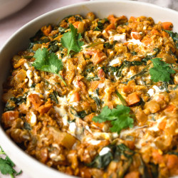 Easy One-pot Vegan Red Lentil Dal With Carrots &amp; Spinach