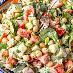 Chopped Chickpea Salad (creamy Healthy Dressing)