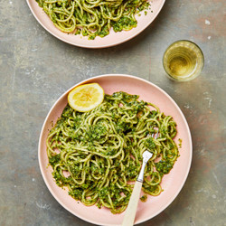 Whole Broccoli And Zhoug Spaghetti