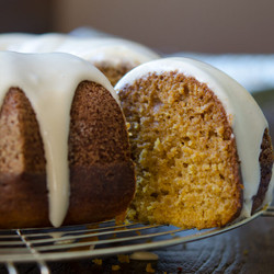 Moist Pumpkin Bundt Cake With Maple Cream Cheese Glaze