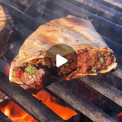 Arayes (grilled Stuffed Flatbread)