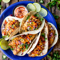 Crispy Fish Tacos With Pico De Gallo