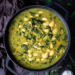 Spinach, Lentil And Butter Bean Soup