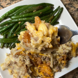 Cheesy Hash Brown And Hamburger Casserole