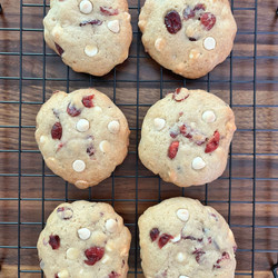 Sourdough White Chocolate Chip Cranberry Cookies