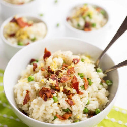 Spring Pea Risotto - Kiwi And Carrot