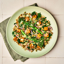 Roasted Butternut Squash Grain Bowl With Miso Dressing