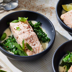 Chef Michelle Bernstein's Lemongrass-&amp;-coconut Poached Salmon