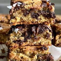 Brown Butter Sourdough Oatmeal Cookie Bars