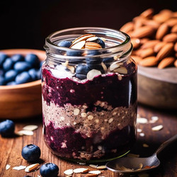 Blueberry Bliss Overnight Oats With Quick Chia Jam