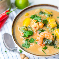 Pinda-kokoscurry Met Gamba's