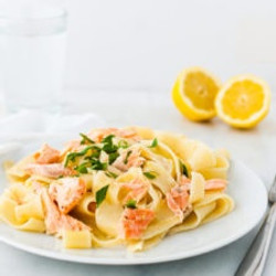 Lemon Pasta With Salmon