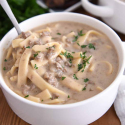 Easy Beef Stroganoff Soup