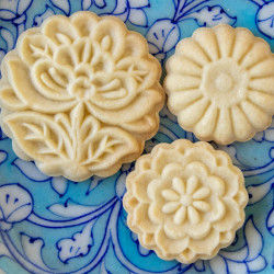Block Print Flower Cookies