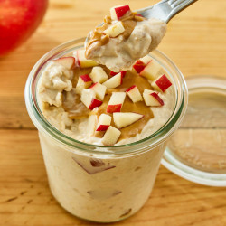 High-protein Apple &amp; Peanut Butter Overnight Oats