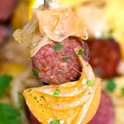 Cabbage And Sausage Foil Packets