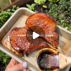 Sweet &amp; Salty Glazed Pork Chops