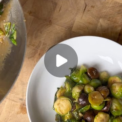 Roasted Brussels Sprouts With Garlic And Chestnuts