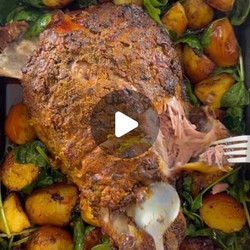 Indian Style Pulled Lamb Shoulder &amp; Saag Aloo Traybake