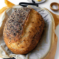 No-knead Everything Bagel Bread