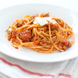 Spaghetti With Fresh Soppressata