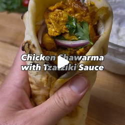 Chicken Shawarma With Homemade Tzatziki