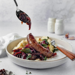 Simple Sticky Sausages &amp; Mash
