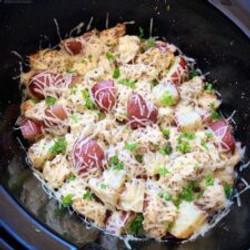 Crockpot Garlic Parmesan Chicken And Potatoes