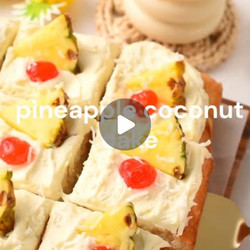 Pineapple Coconut Cake (easy, No Egg, No Dairy)