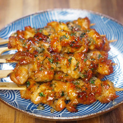 Garlic Honey Butter Chicken Skewers