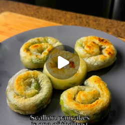 Easy, Chewy, And Tasty Scallion Pancakes Made With Rice Paper