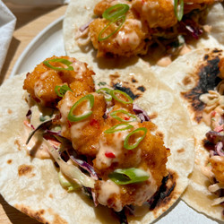 Air Fryer Bang Bang Shrimp Tacos