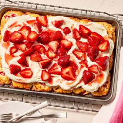 Strawberry Shortcake Sheet Cake