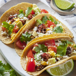Chorizo And Egg Breakfast Tacos