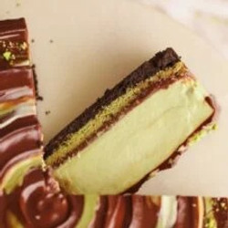 No Bake Dubai Chocolate Cheesecake
