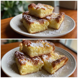 Limoncello Ricotta Custard Squares