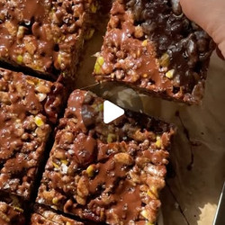 Salted Chocolate, Cherry, &amp; Pistachio Rice Krispies Treats