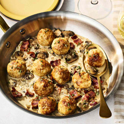 Coq Au Vin Blanc Meatballs
