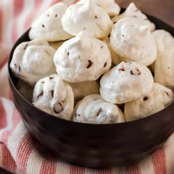 Mini Chocolate Chip Meringue Cookies