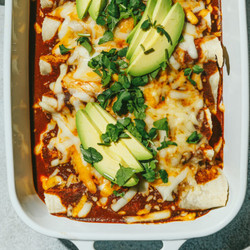 High Protein Chicken Enchiladas