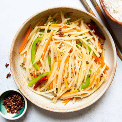 Tudou Si (土豆絲), Chinese Stir Fried Shredded Potatoes