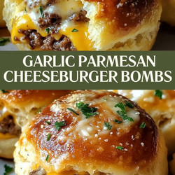 Garlic Parmesan Cheeseburger Bombs