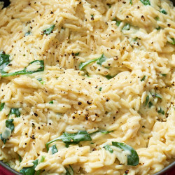 Spinach Orzo with Parmesan