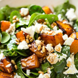 Roast Pumpkin, Spinach And Feta Salad