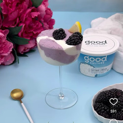High-Protein Blueberry Cottage Cheese Mousse