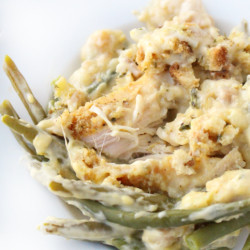 Creamy Crockpot Chicken Stuffing And Green Beans