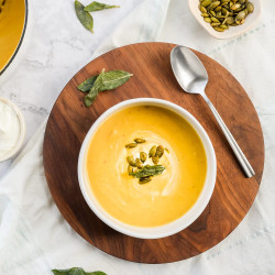 Creamy Roasted Pumpkin &amp; Pear Soup