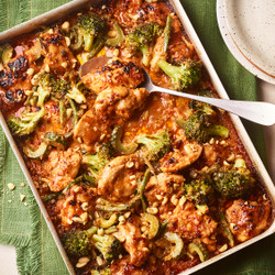 Roast Peanut Chicken Traybake