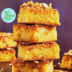 Sweet Corn Butter Mochi With Coconut Crunch