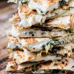 Spinach Artichoke Quesadillas